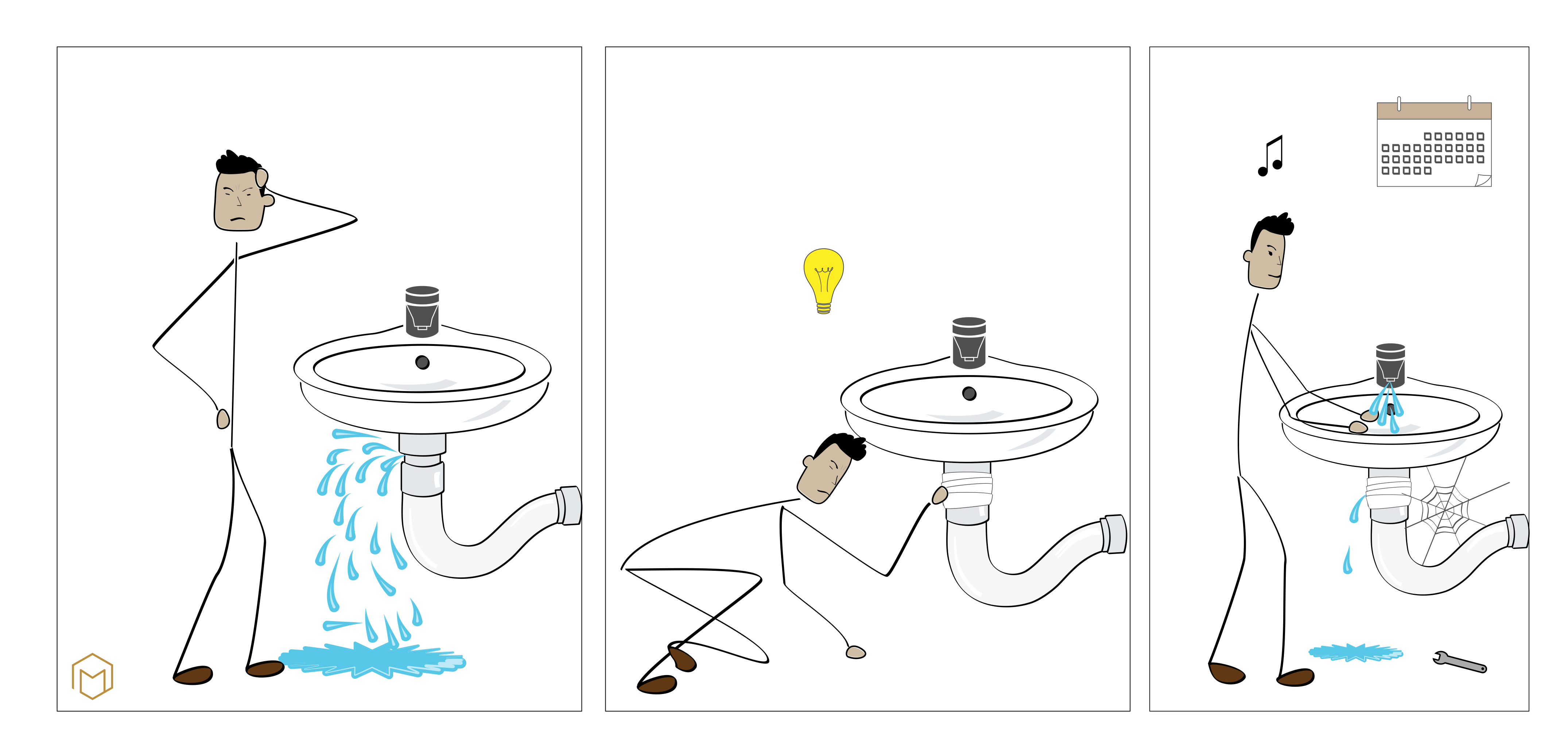 Illustration: Ein Provisorium wird zum Dauerzustand. Typisch für gewachsene Prozesse in Stadtwerken.
